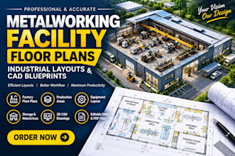 design industrial facility floor plans and manufacturing cad layouts