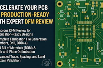 design production ready pcb, dfm review, fabrication files and manufacturing