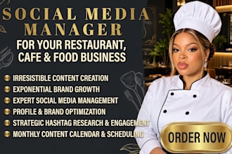 be your social media manager for restaurant, cafe, bar and hotel