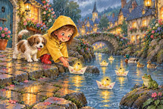 do children book illustration, children story book design, watercolor kids book