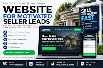 build a real estate wholesaling website for motivated seller leads