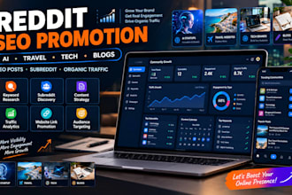 promote any ai startup travel website link blog tech brand via reddit seo post