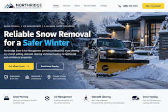 design wix snow removal website ice removal snow hauling plowing winter website