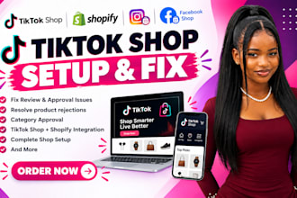 setup tik tok shop, approve tiktok shop category, facebook and instagram shop