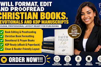 edit, proofread and format christian books, devotionals and KDP manuscripts
