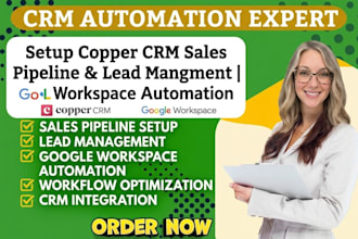 setup copper crm sales pipeline lead management google workspace automation