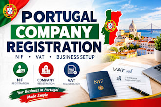 help with portugal company registration, nif and vat