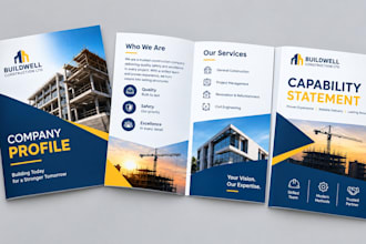 design company profile corporate brochure capability statements for contractors