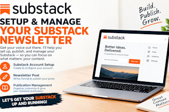 setup substack account substack newsletter post substack publication management