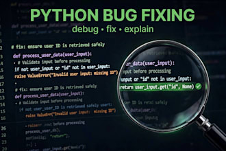 debug and fix bugs in your python code