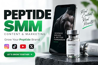 be your peptide social media manager smm peptide promo video content marketing