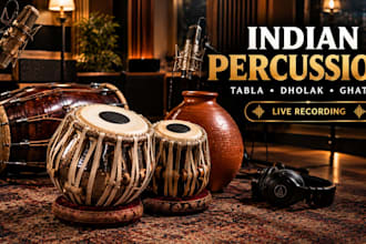 record authentic tabla, dholak and indian percussion for your music