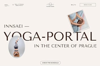 design wix yoga studio website hot yoga meditation wellness retreat website