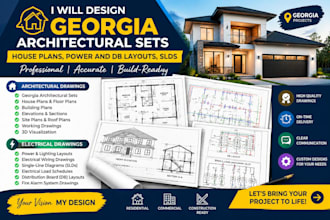 design georgia architectural sets, house plans, power and db layouts with slds