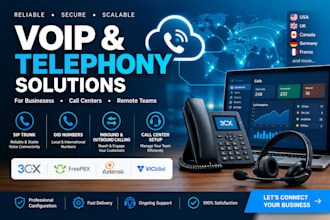 setup voip sip trunk did numbers and inbound outbound calls