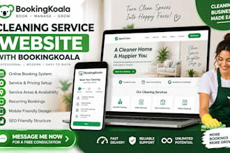build a cleaning service website with bookingkoala booking