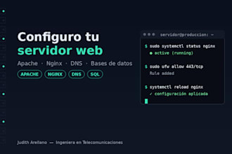 configuro tu servidor web, dns y base de datos