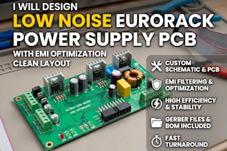 design low noise eurorack power supply pcb with emi optimization