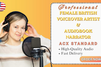 be your british female audiobook narrator and voice over actor for acx standard
