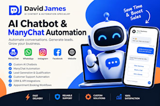 build an ai chatbot and manychat automation