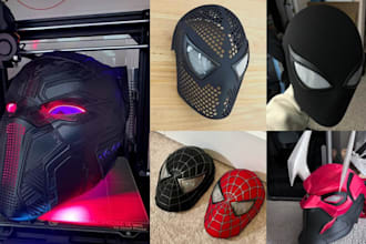 sculpt 3d mask print and paint cosplay mask 3d helmet anime mask halloween mask