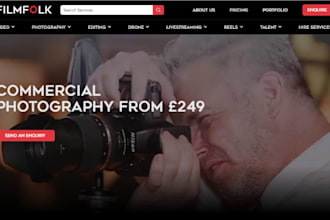 design wix commercial photographer website brand photography portfolio website