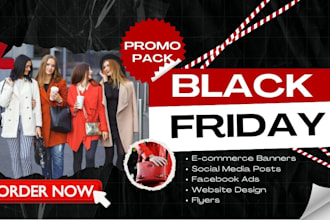 design black friday social media posts and ecommerce banners