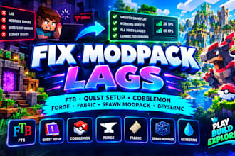 fix modpack lags ftb quest setup cobblemon forge fabric spawn modpack geysermc