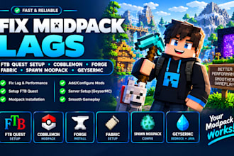 fix modpack lags ftb quest setup cobblemon forge fabric spawn modpack geysermc