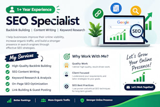 build high quality backlinks to improve your website SEO