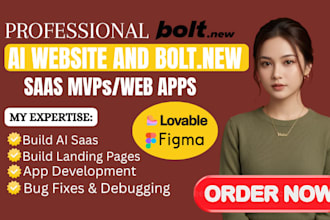 build bolt new ai website bolt new saas app ai development mvp saas app