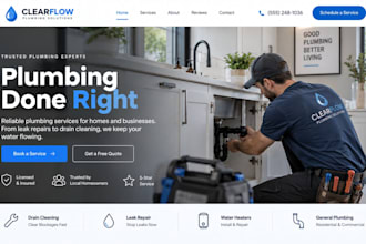 build squarespace plumber website plumbing company site drain cleaning website
