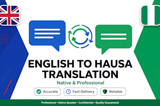 translate english to hausa and hausa to english accurately