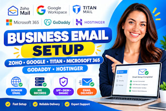 setup zoho mail google workspace titan mail godaddy microsoft 365 hostinger