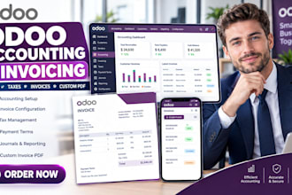 configure odoo accounting, invoices and custom invoice pdf templates