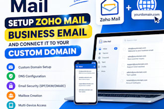 setup zoho mail business email and connect it to your custom domain