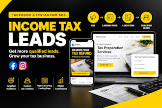 income tax leads income tax website income tax landing page tax preparation ads