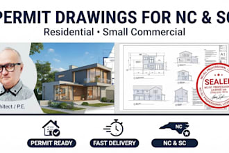 draft permit drawings for residential,small commercial north ,south carolina