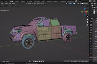 do 3d car modeling, automotive cad design, car rendering, and rc car design