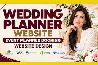 design wedding planner website event planner booking website for event planner