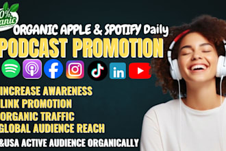 do organic podcast promotion to increase downloads and listeners
