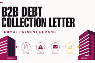 prepare a professional business to business debt collection letter