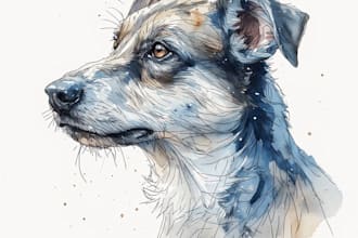 draw custom minimalist pet line art from your photo