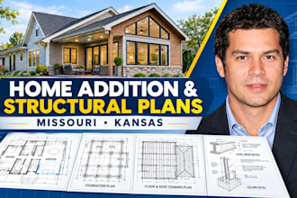 design home addition and structural permit plans in missouri kansas
