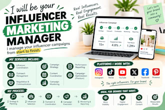 be your influencer marketing manager and manage campaigns