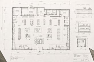 design retail store floor plans commercial architectural blueprint package
