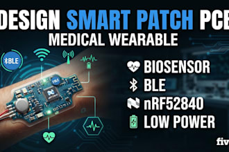 design smart patch pcb, medical wearable, biosensor, ble, nrf52840, low power