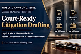 draft winning legal briefs, support and opposition motions