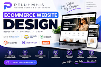 design shift4shop mercado libre 3dcart magento hostinger duda ui ux website