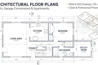 create adu, garage conversion and apartment floor plans in revit